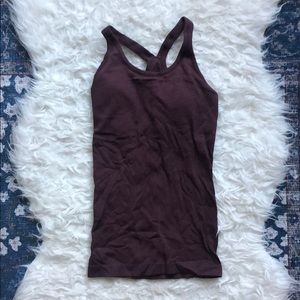Burgundy Lululemon Ribbed Workout Tank Sz 4